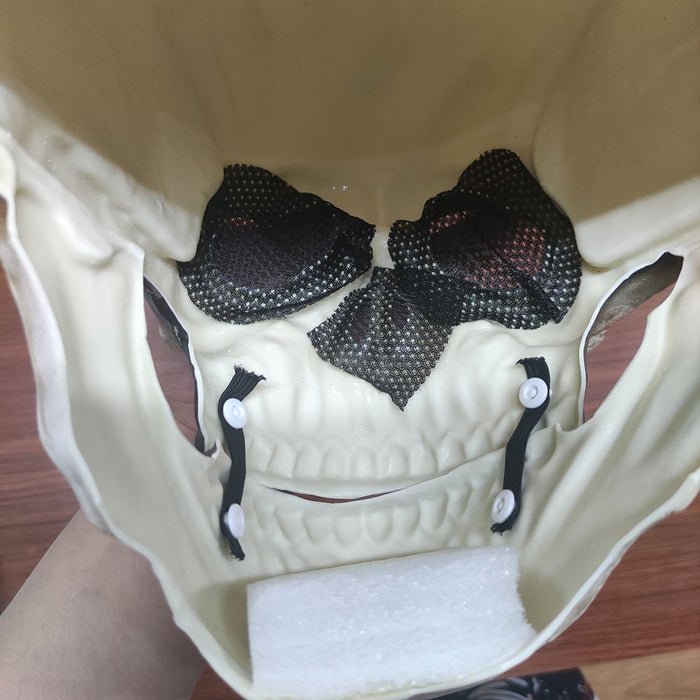 Halloween Full Head Skull Mask – Scary Realistic Movable Jaw Skeleton Helmet Cosplay Prop - Monsta Online