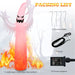 12FT Halloween Inflatable Ghost with Flame Light - Monsta Online