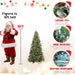 5FT Pre - Lit Artificial Christmas Tree — 250 Warm LED, Snow - Tipped, Berries & Pine Cones, Hinged, Metal Stand - Monsta Online