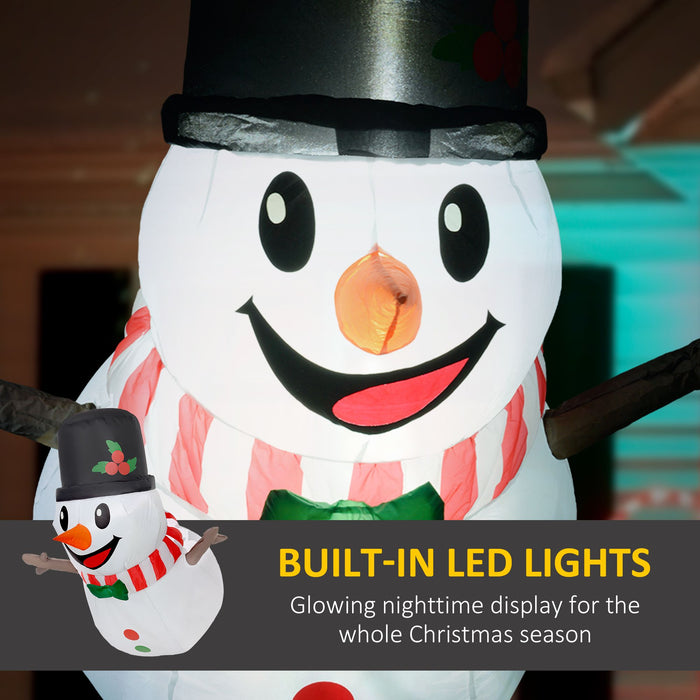 3FT Prelit Christmas Hanging Inflatable Snowman with LED Lights - Outdoor Window Decoration - Monsta Online