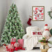 7.5FT Unlit Artificial Christmas Tree — 1588 PVC Tips, Hinged, Foldable Metal Base - Monsta Online