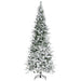 9FT Flocked Artificial Christmas Tree — 1159 Snow Pine Tips, Unlit, Auto - Open, Realistic, Metal Base - Monsta Online