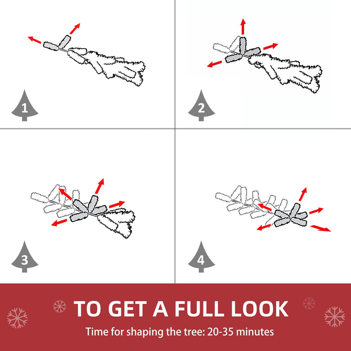 6FT Pink Spruce Artificial Christmas Tree — 800 Tips, Unlit, Auto - Open, Full Realistic Branches, Metal Base - Monsta Online