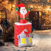 7FT Prelit Animated Inflatable Santa in Chimney Moving Up & Down with LED Lights - Outdoor Christmas Decoration - Monsta Online