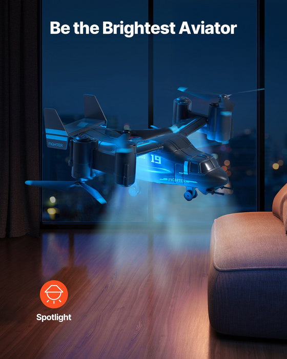 Osprey Military RC Helicopter with 4 Channel Remote for Kids with Dual Batteries - Monsta Online