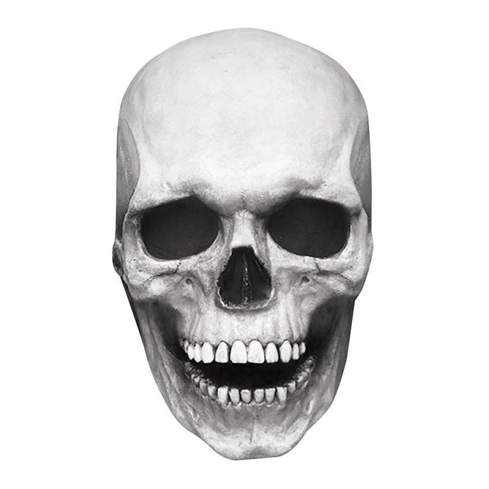 Halloween Full Head Skull Mask – Scary Realistic Movable Jaw Skeleton Helmet Cosplay Prop - Monsta Online
