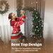 6FT Bent Top Pre - Lit Artificial Christmas Tree — 200 Warm White LEDs, 493 Tips, 8 Modes, Slim, Metal Base - Monsta Online