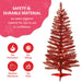 4FT Pre - Lit Red Artificial Christmas Tree — 112 Tips, 50 Lights, Mini Tabletop with Stand - Monsta Online