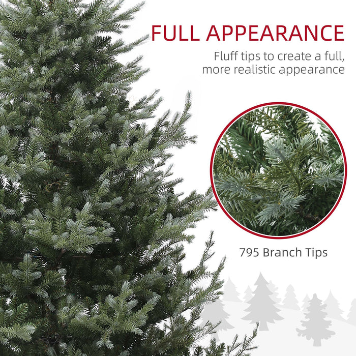 6FT Wide Artificial Christmas Tree — 795 Tips, Unlit, Auto - Open, Easy - Shape Branches, Steel Base - Monsta Online