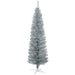 6FT Silver Pencil Artificial Christmas Tree — 390 Tips, Unlit, Slim, Plastic Stand - Monsta Online