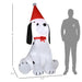 6FT Prelit Inflatable Puppy Dog Wearing Santa Hat with LED Lights - Outdoor Christmas Decoration - Monsta Online