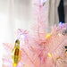 5FT Pink Pre - Lit Pencil Artificial Christmas Tree — 150 Colorful LED Lights, 8 Modes, 250 Tips, Steel Base - Monsta Online
