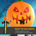10ft Inflatable Halloween Pumpkin Head Ghost with Hammer and LED Lights - Monsta Online