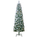 6.5FT Pre - Lit Flocked Artificial Christmas Tree — 814 Tips, 250 LEDs - Monsta Online