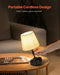 Cordless Rechargeable Table Lamp with Fabric Shade - 3 Dimmable Brightness Levels - Monsta Online