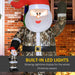 8FT Prelit Inflatable Santa Claus in Camouflage with LED Lights - Outdoor Christmas Decoration - Monsta Online