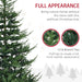 7.5FT Pencil Artificial Christmas Tree — 1218 Tips, Unlit, Auto - Open Nordic Pine, Realistic Branches, Steel Base - Monsta Online