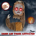 5.2ft Life - Size Halloween Animatronic Haunted Doll – Sound Activated with Jumping Head, Glowing Eyes and Creepy Sounds - Monsta Online