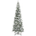7.5FT Snow Flocked Pencil Artificial Christmas Tree — 668 Tips, Auto - Open Pop - Up, Slim, Steel Base - Monsta Online