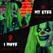 6.1ft Life - Size Animated Circus Clown – Sound Touch Activated with Glowing Eyes and Creepy Laughter - Monsta Online