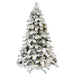 5FT Pre - Lit Flocked White Artificial Christmas Tree — 200 Warm LED, Memory Wire, Scarecrow Shape, Metal Stand - Monsta Online