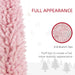 8FT Pink Pre - Lit Pencil Artificial Christmas Tree — 300 Warm White LEDs, 618 Tips, Slim, Steel Base - Monsta Online