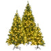 4FT, 6FT, 8FT Pre - Lit Green Pine Artificial Christmas Tree Set — Warm LED, Full Shape, Hinged, PVC - Monsta Online
