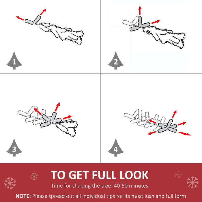6FT Slim Artificial Christmas Tree — 583 Tips, Unlit, Full Realistic Branches, Collapsible Metal Base - Monsta Online