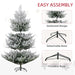 6FT Flocked Artificial Christmas Tree — 795 Tips, Auto - Open Hinged, Snow - Dipped, Steel Base - Monsta Online