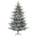 9FT Snow Flocked Nordic Pine Artificial Christmas Tree — 1939 Tips, Unlit, Hinged, Wide Shape, Steel Base - Monsta Online