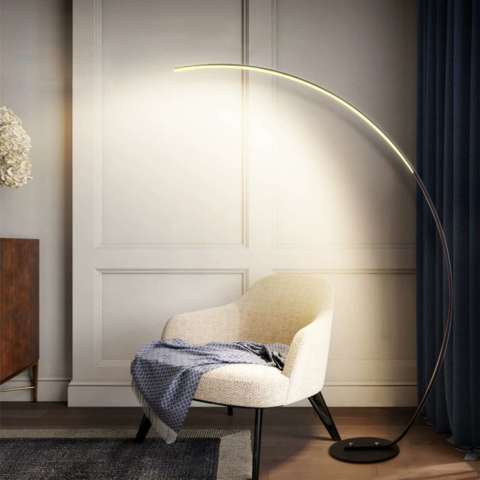 Stylish Curved Floor Lamp with Remote – Contemporary Lighting for Home Decor - Monsta Online