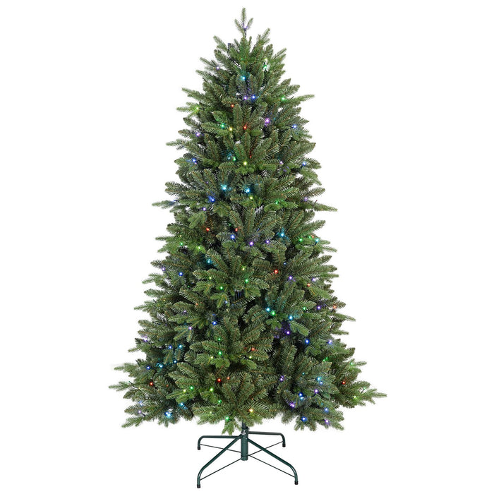 7FT Pre - Lit Artificial Christmas Tree — 2126 PE/PVC Tips, 340 LED Lights, Remote Control - Monsta Online