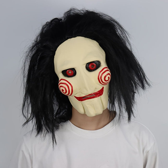 Halloween Saw Horror Jigsaw Mask – Scary Latex Killer Cosplay Mask for Parties - Monsta Online
