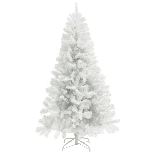 7.5FT White Artificial Christmas Tree — 1346 Tips, Unlit, Auto - Open, Wide Full Shape, Steel Base - Monsta Online
