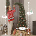 6FT Bent Top Pre - Lit Artificial Christmas Tree — 200 Warm White LEDs, 493 Tips, 8 Modes, Slim, Metal Base - Monsta Online