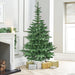 7FT Pre - Lit Artificial Christmas Tree — 400 Warm LED, Wooden Base, 941 Tips, PE+PVC, Rustic Style - Monsta Online