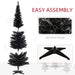 6FT Black Slim Pencil Pre - Lit Artificial Christmas Tree — 200 Warm White LEDs, 390 Tips, Space - Saving - Monsta Online