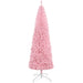 8FT Pink Pencil Artificial Christmas Tree — 1168 Douglas Fir Tips, Unlit, Auto - Open, Slim, Steel Base - Monsta Online