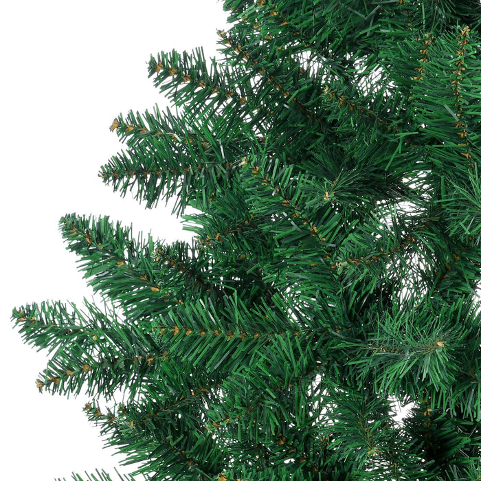 5FT Half Artificial Christmas Tree — 229 Tips, Auto - Open Hinged, Wall - Mounted, Unlit, Steel Base - Monsta Online