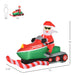 7FT Prelit Inflatable Santa Claus Driving Snowmobile with LED Lights - Outdoor Christmas Decoration - Monsta Online