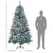 7.5FT Pre - Lit Snow Flocked Artificial Christmas Tree — 500 LED Lights, 1254 Tips, Auto - Open, Steel Base - Monsta Online