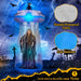8.8FT Halloween Inflatable UFO with Built - in LED Lights and Stand Inside Design - Monsta Online