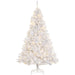6FT Pre - Lit White Artificial Christmas Tree — 1000 Tips, 250 Warm White LEDs, Metal Stand - Monsta Online