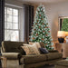 5FT Artificial Christmas Tree — Snow - Tipped, 1131 Tips, Berries & Pine Cones, Hinged, Metal Stand - Monsta Online