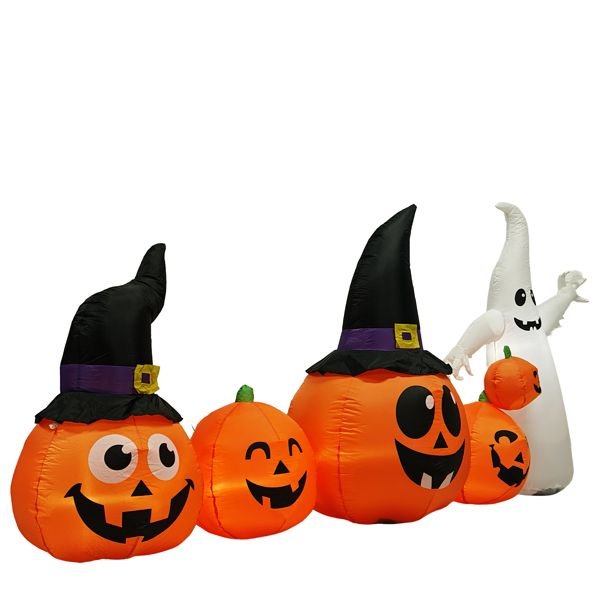 8FT Halloween Inflatable Pumpkins with Ghost – Lighted Blow Up Yard Decoration - Monsta Online