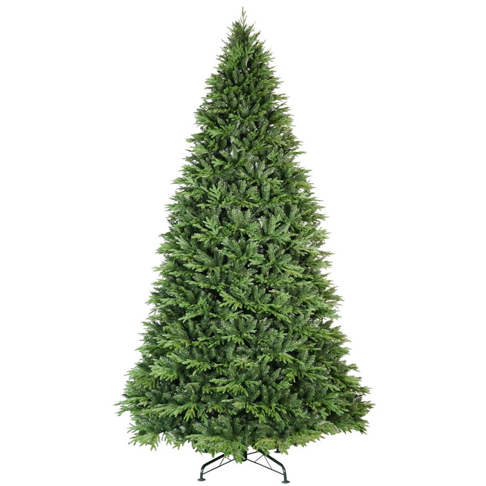 6.5FT Unlit Artificial Christmas Tree — 2356 PE/PVC Tips, Full Realistic, Foldable Metal Base - Monsta Online