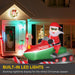 7FT Prelit Inflatable Santa Claus Driving Snowmobile with LED Lights - Outdoor Christmas Decoration - Monsta Online