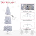 6FT White Pencil Artificial Christmas Tree — 618 Tips, Slim Space - Saving, Steel Stand, Unlit - Monsta Online