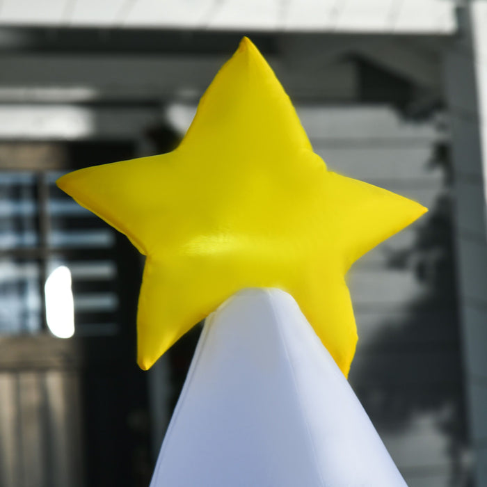 6FT Prelit Inflatable Christmas Tree with Star & Snowmen and LED Lights - Outdoor Christmas Decoration - Monsta Online