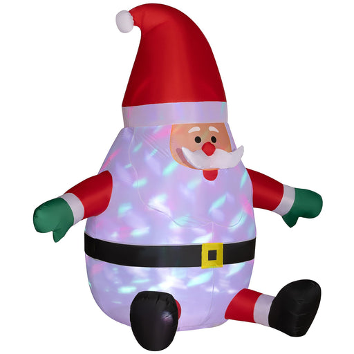 6FT Inflatable Santa Claus with Rotating Magic Ball Light - Outdoor Christmas Decoration - Monsta Online